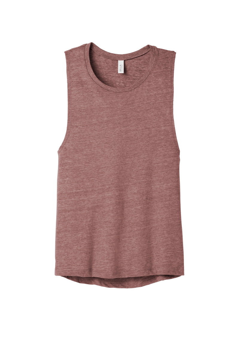 BELLA+CANVAS  Women's Flowy Scoop Muscle Tank - Mauve Slub