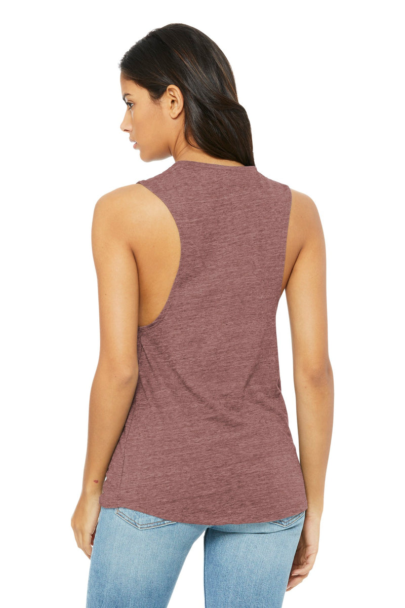 BELLA+CANVAS  Women's Flowy Scoop Muscle Tank - Mauve Slub