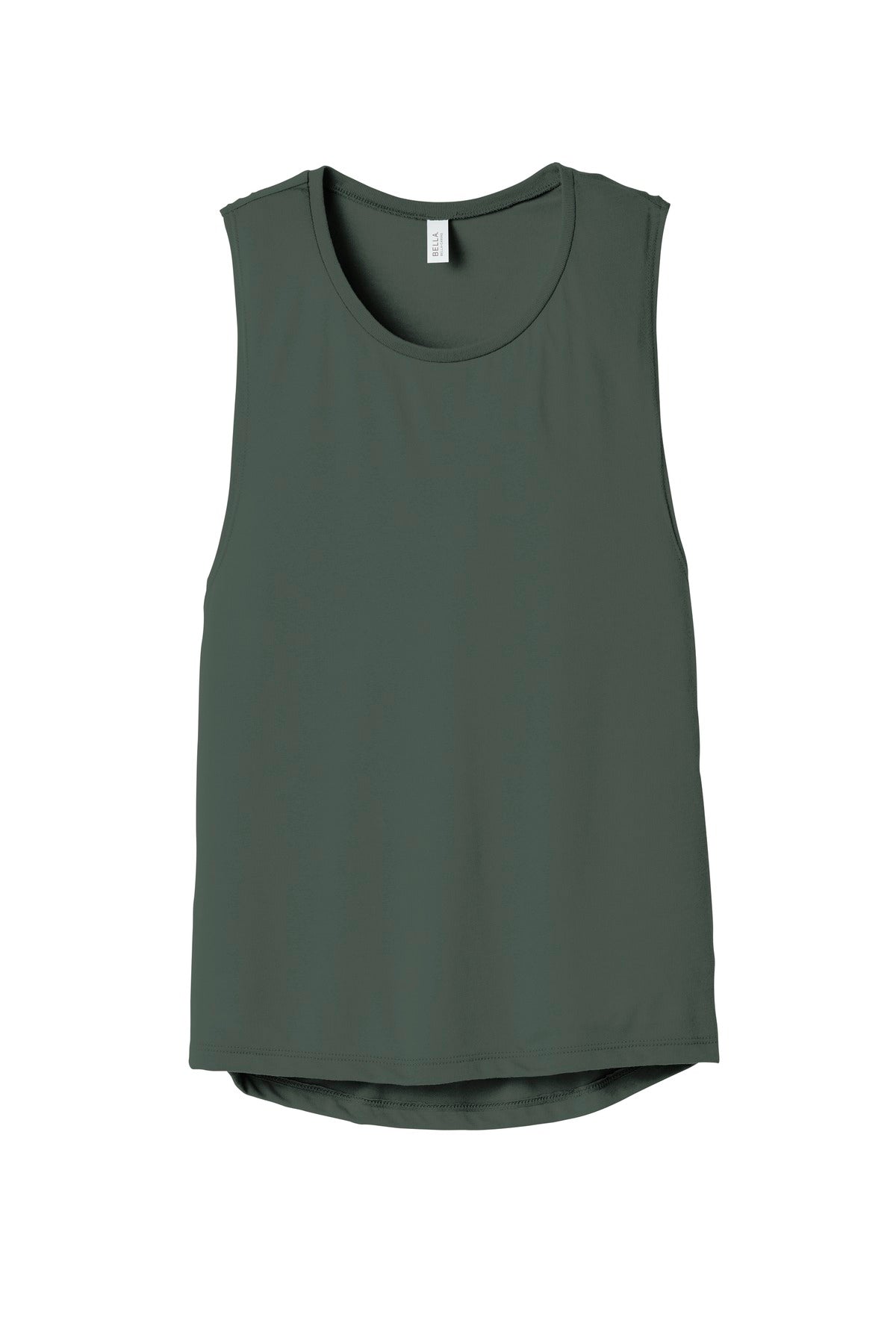 BELLA+CANVAS  Women's Flowy Scoop Muscle Tank - Military Green