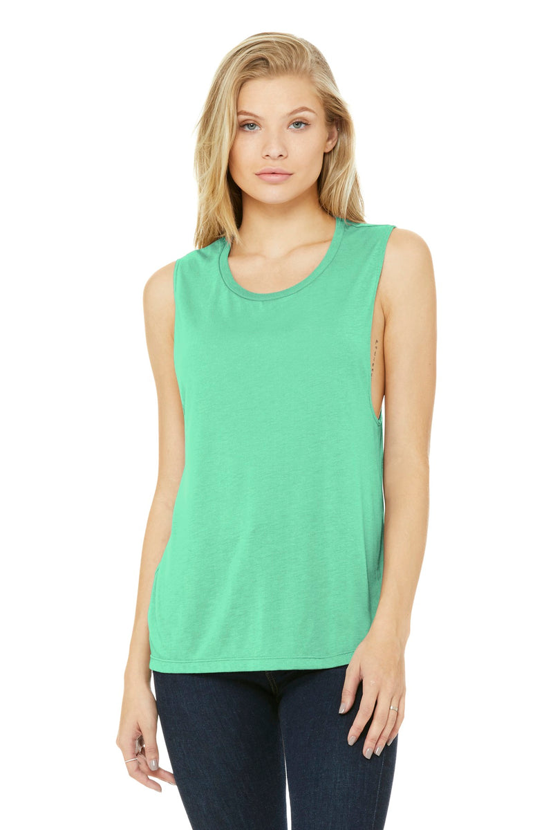 BELLA+CANVAS  Women's Flowy Scoop Muscle Tank - Mint