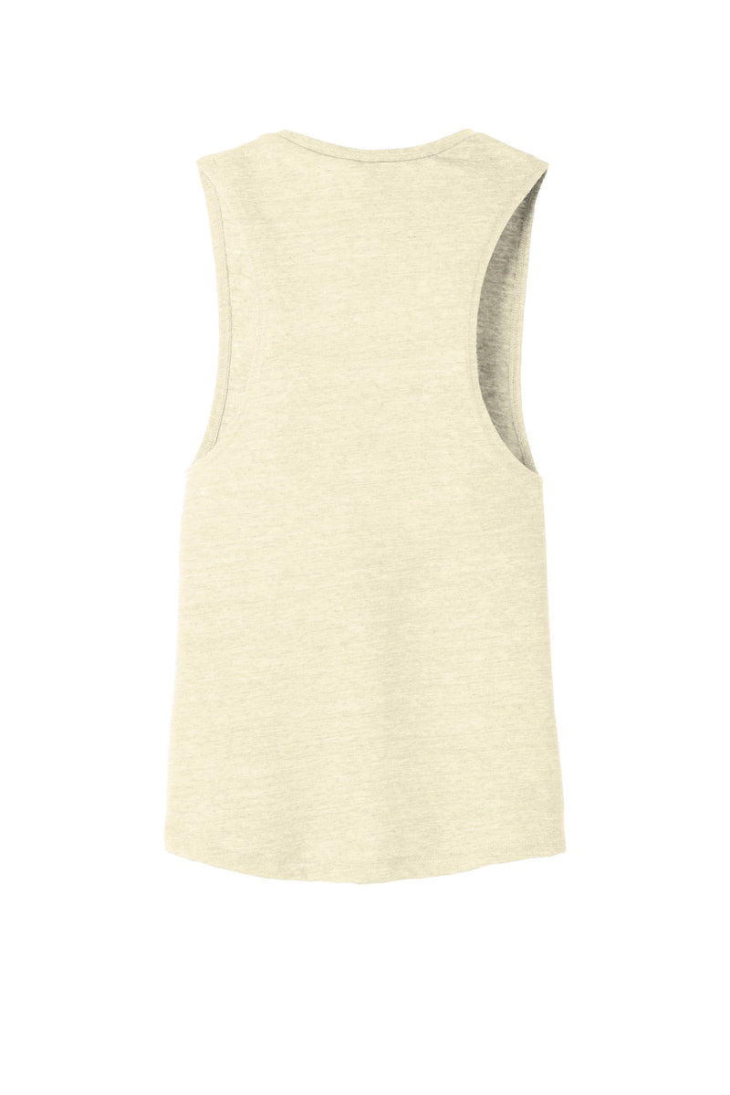 BELLA+CANVAS  Women's Flowy Scoop Muscle Tank - Natural Slub