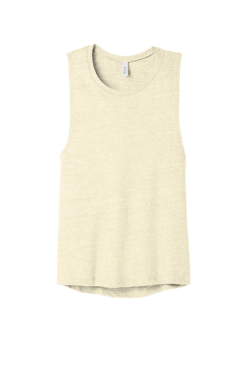 BELLA+CANVAS  Women's Flowy Scoop Muscle Tank - Natural Slub