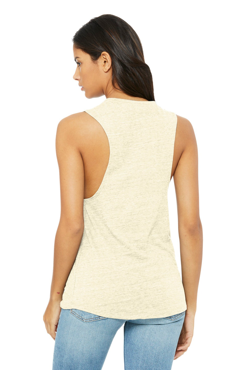 BELLA+CANVAS  Women's Flowy Scoop Muscle Tank - Natural Slub
