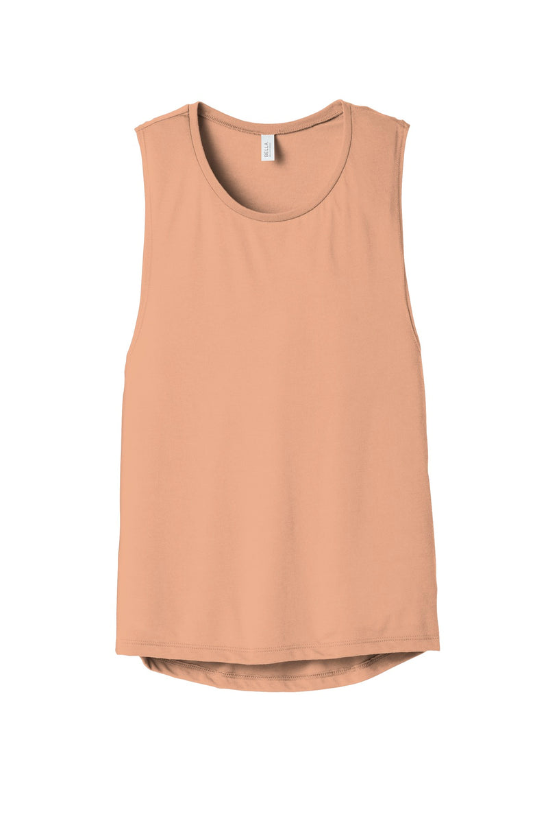 BELLA+CANVAS  Women's Flowy Scoop Muscle Tank - Peach