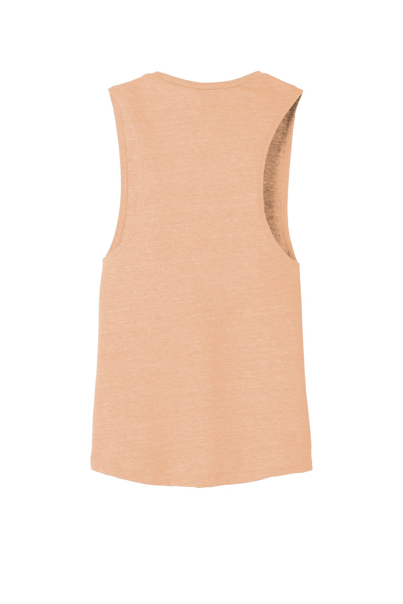 BELLA+CANVAS  Women's Flowy Scoop Muscle Tank - Peach Slub