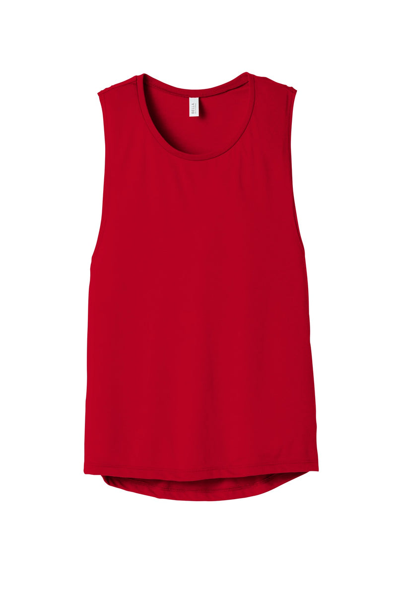 BELLA+CANVAS  Women's Flowy Scoop Muscle Tank - Red