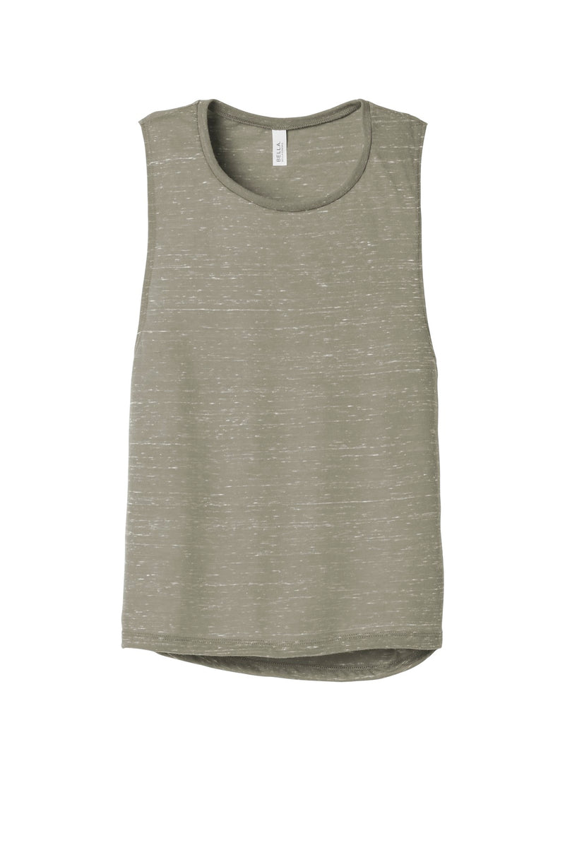 BELLA+CANVAS  Women's Flowy Scoop Muscle Tank - Stone Marble