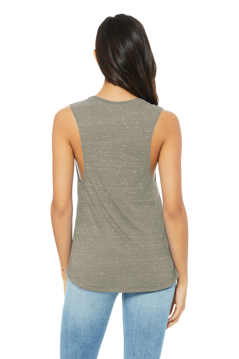 BELLA+CANVAS  Women's Flowy Scoop Muscle Tank - Stone Marble
