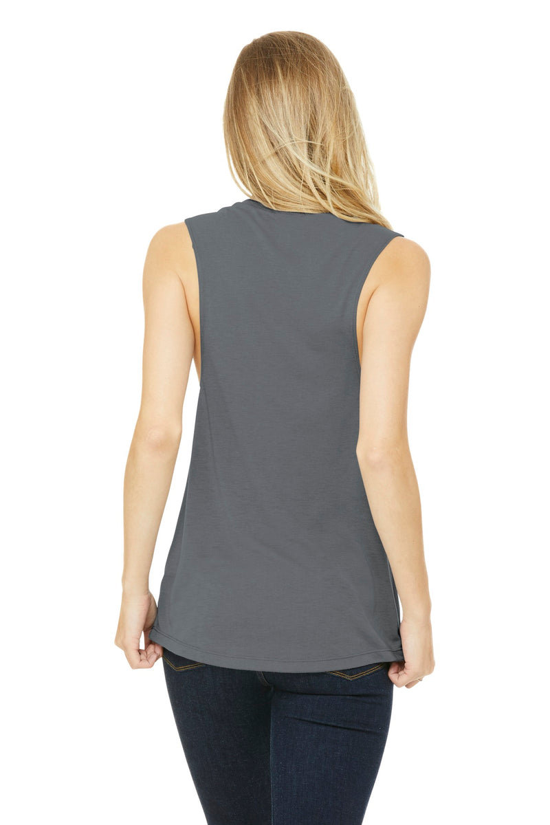 BELLA+CANVAS  Women's Flowy Scoop Muscle Tank - Storm
