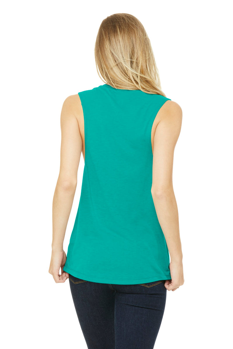 BELLA+CANVAS  Women's Flowy Scoop Muscle Tank - Teal