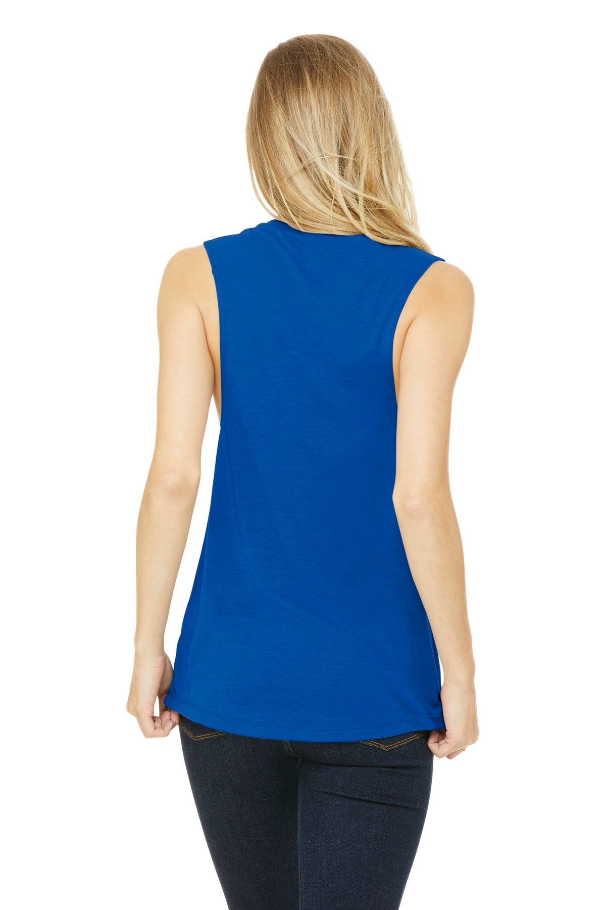 BELLA+CANVAS  Women's Flowy Scoop Muscle Tank - True Royal