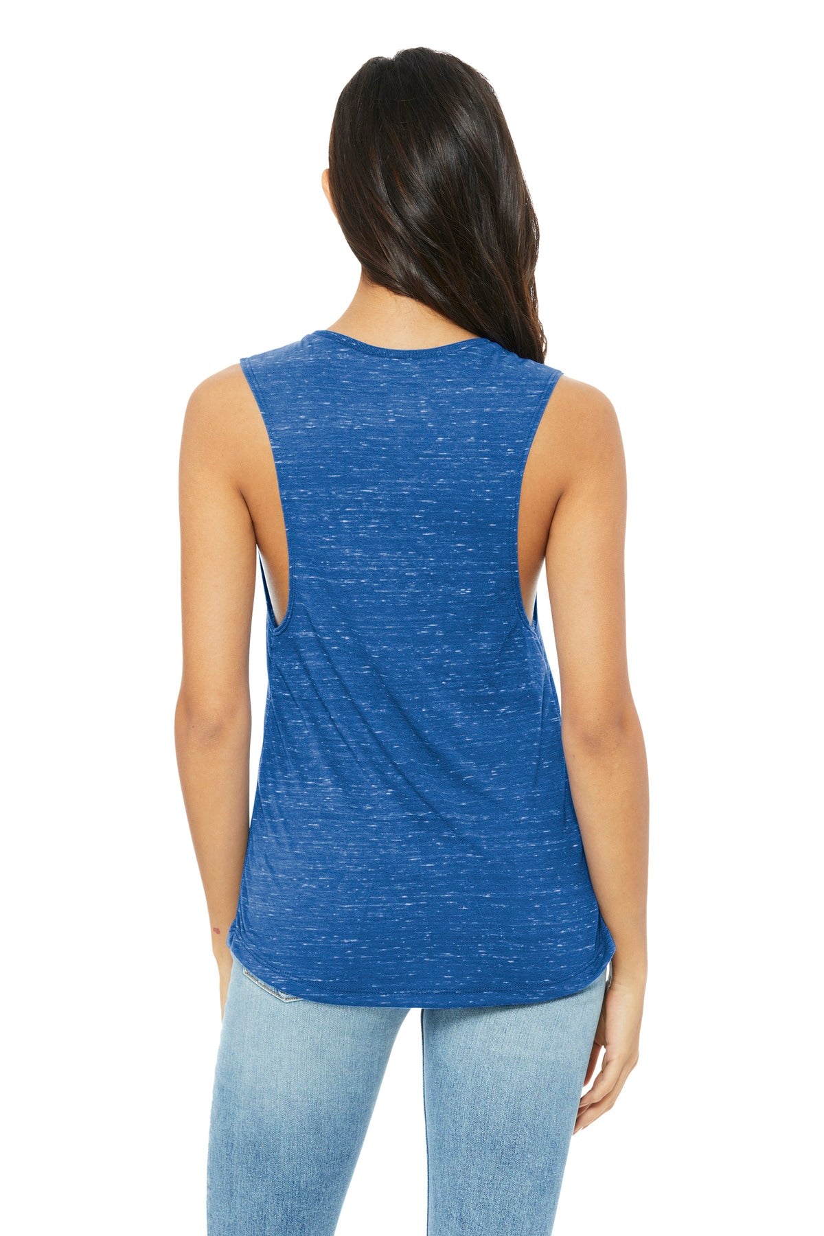 BELLA+CANVAS  Women's Flowy Scoop Muscle Tank - True Royal Marble