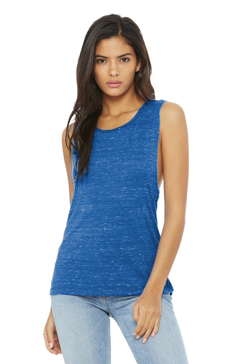 BELLA+CANVAS  Women's Flowy Scoop Muscle Tank - True Royal Marble