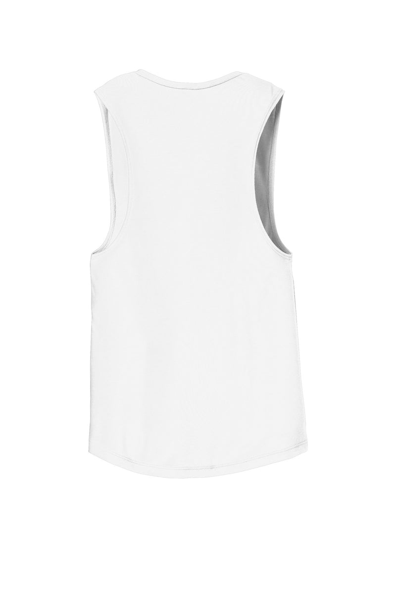 BELLA+CANVAS  Women's Flowy Scoop Muscle Tank - White