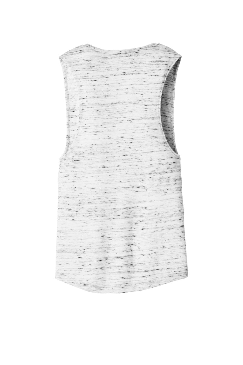 BELLA+CANVAS  Women's Flowy Scoop Muscle Tank - White Marble