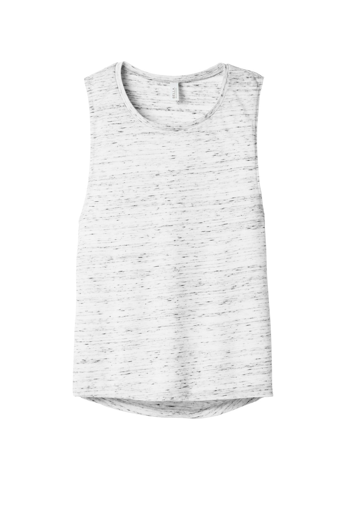 BELLA+CANVAS  Women's Flowy Scoop Muscle Tank - White Marble