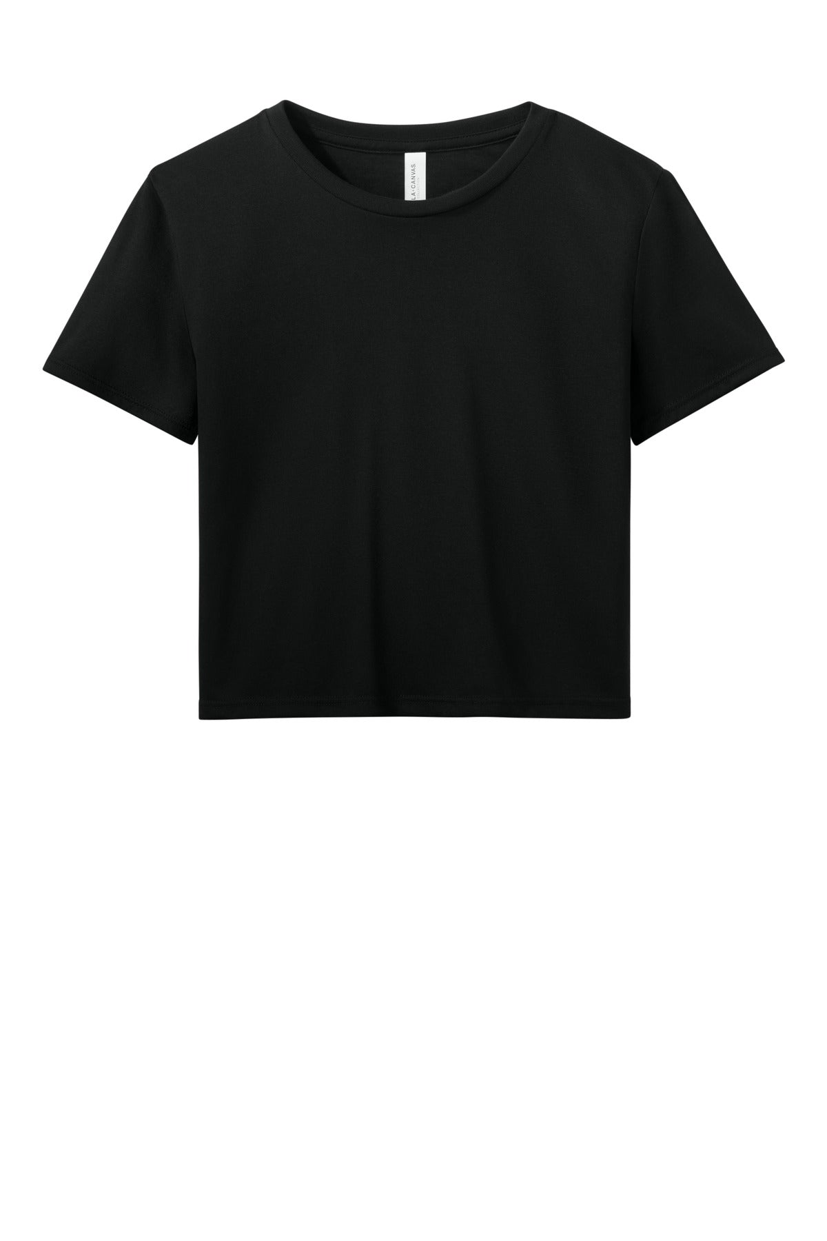 BELLA+CANVAS Women's Flowy Cropped Tee - Black