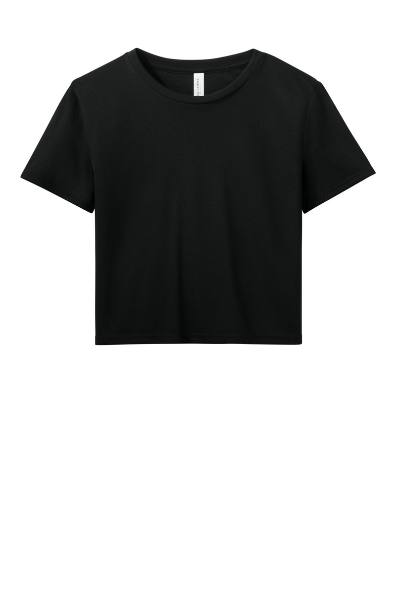 BELLA+CANVAS Women's Flowy Cropped Tee - Black