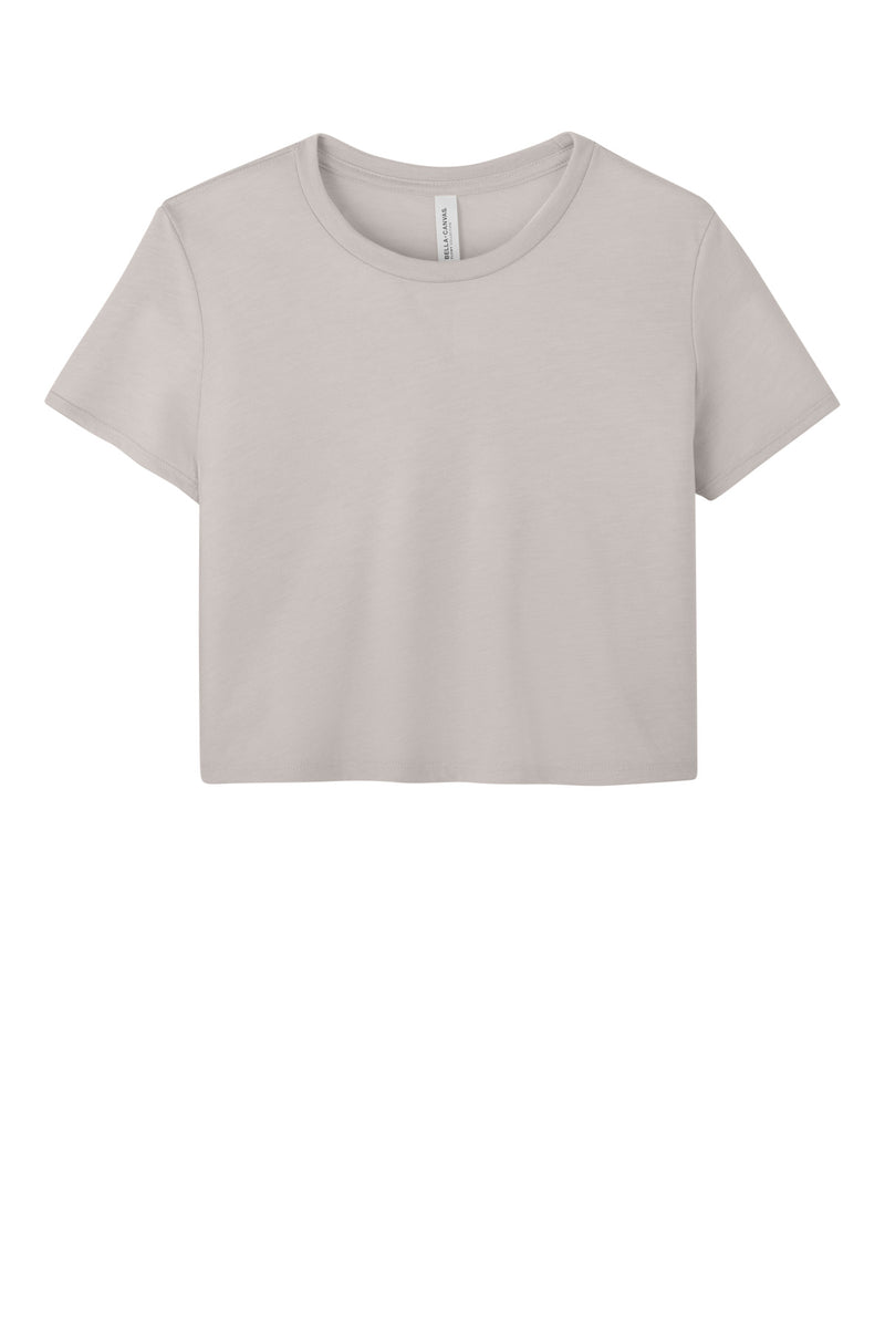 BELLA+CANVAS Women's Flowy Cropped Tee - Heather Dust