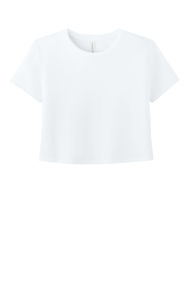BELLA+CANVAS Women's Flowy Cropped Tee - White