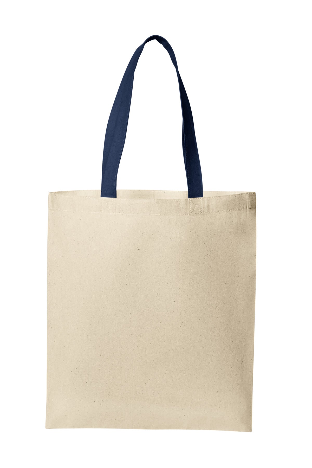 Port Authority Core Cotton Tote - Natural/ River Blue Navy