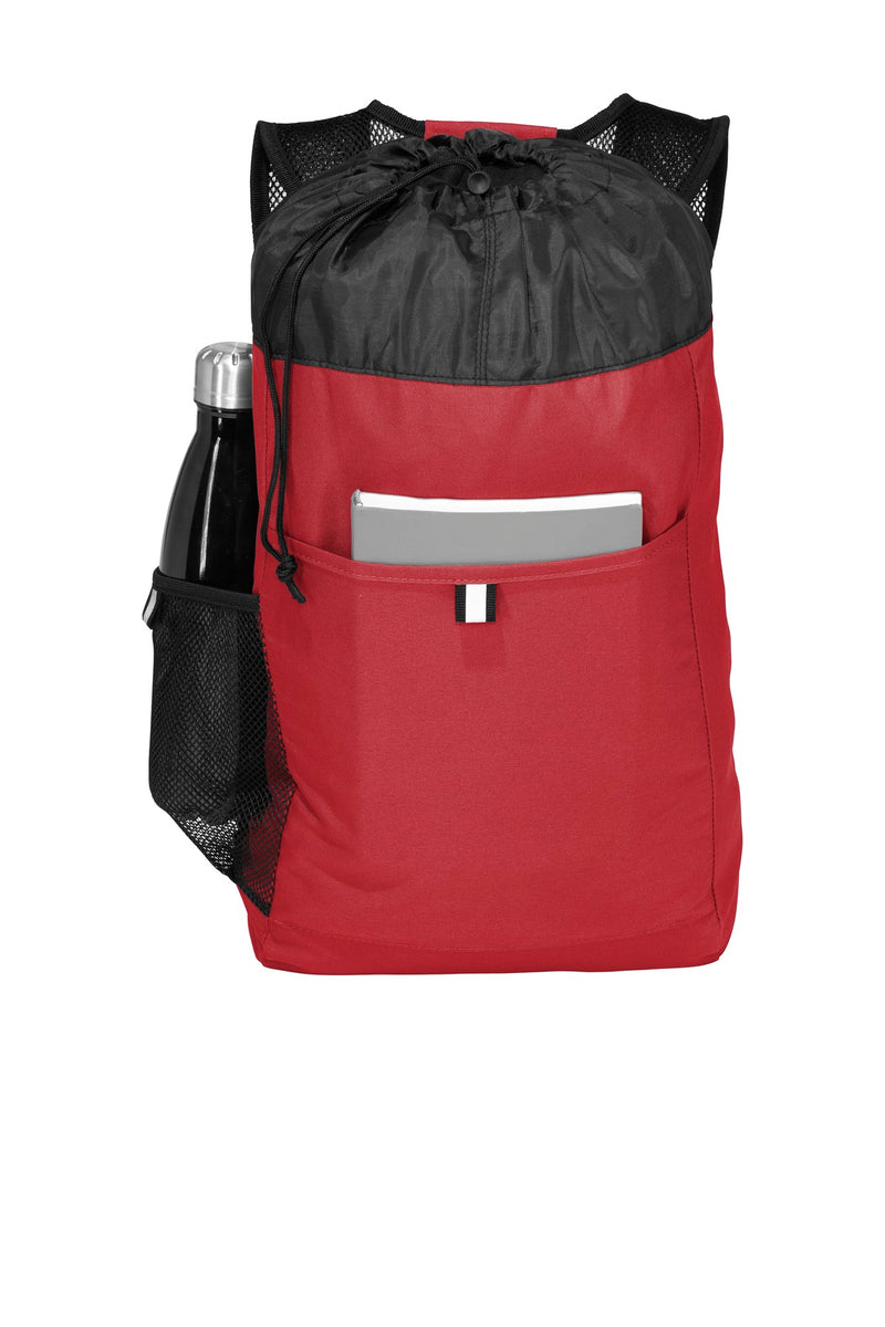 Port Authority  Hybrid Backpack - Chili Red/ Black