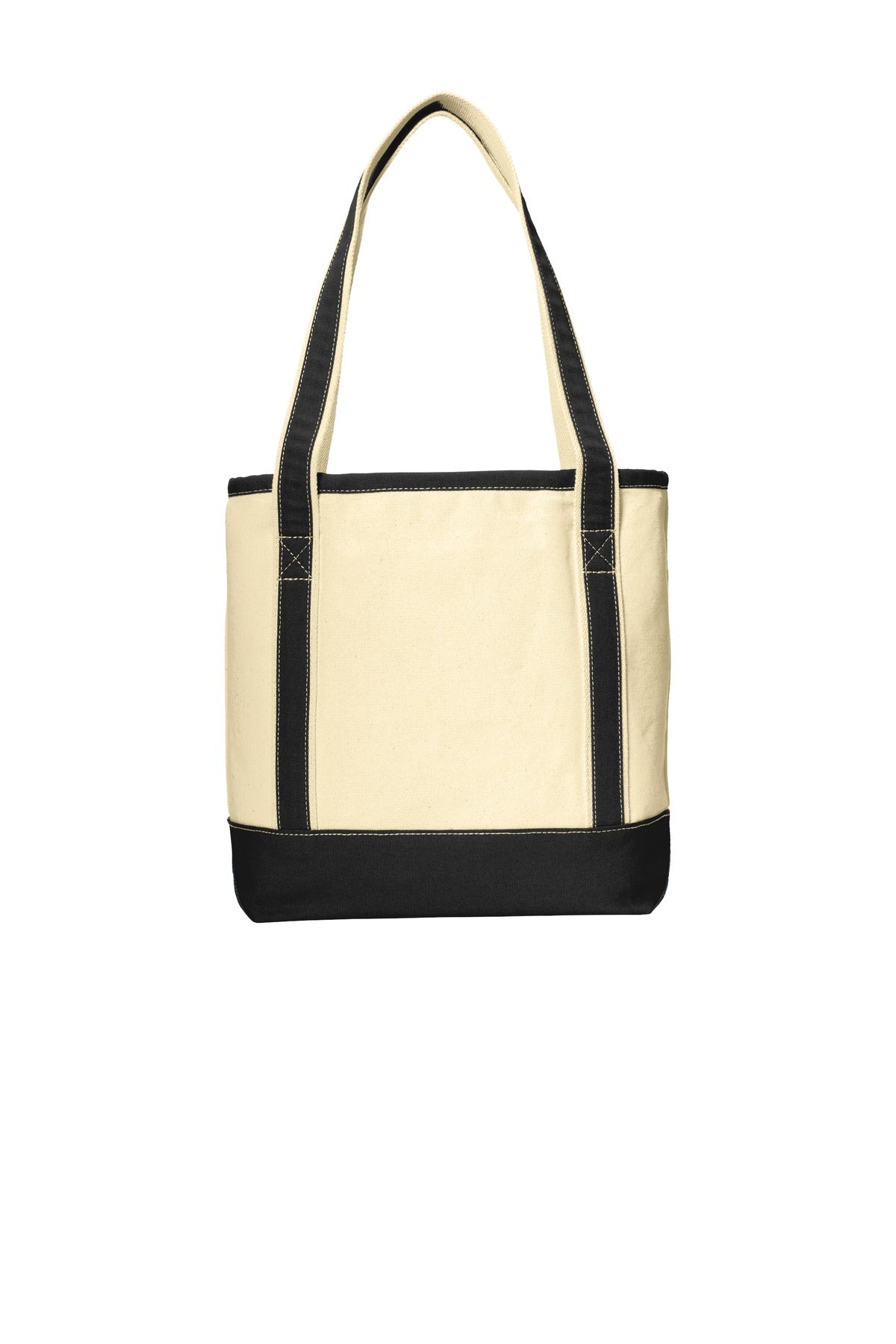 Port Authority Medium Cotton Canvas Tote - Natural/ Black