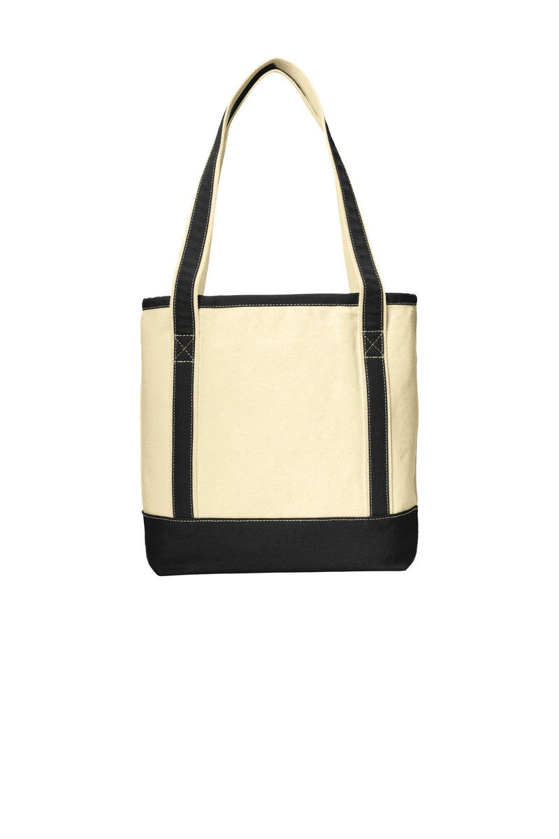 Port Authority Medium Cotton Canvas Tote - Natural/ Black