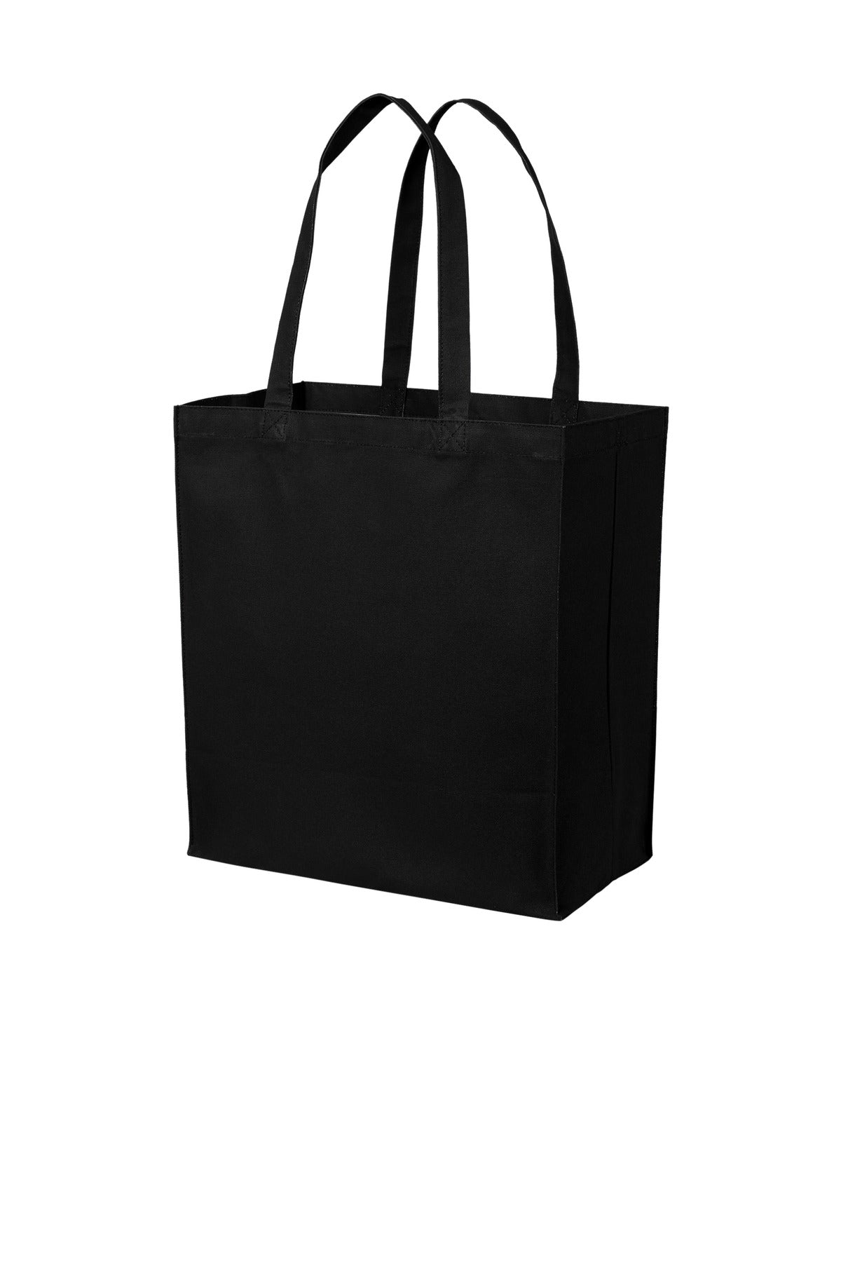Port Authority Cotton Canvas Over-the-Shoulder Tote - Deep Black