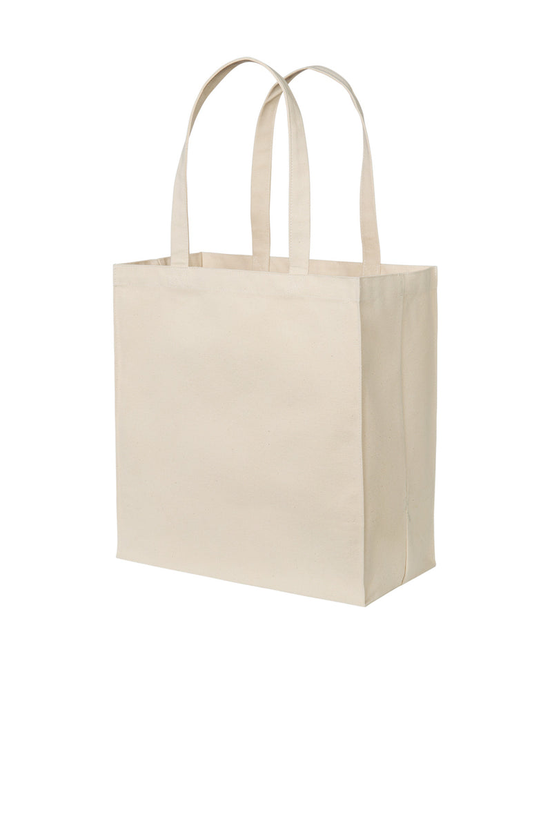 Port Authority Cotton Canvas Over-the-Shoulder Tote - Natural