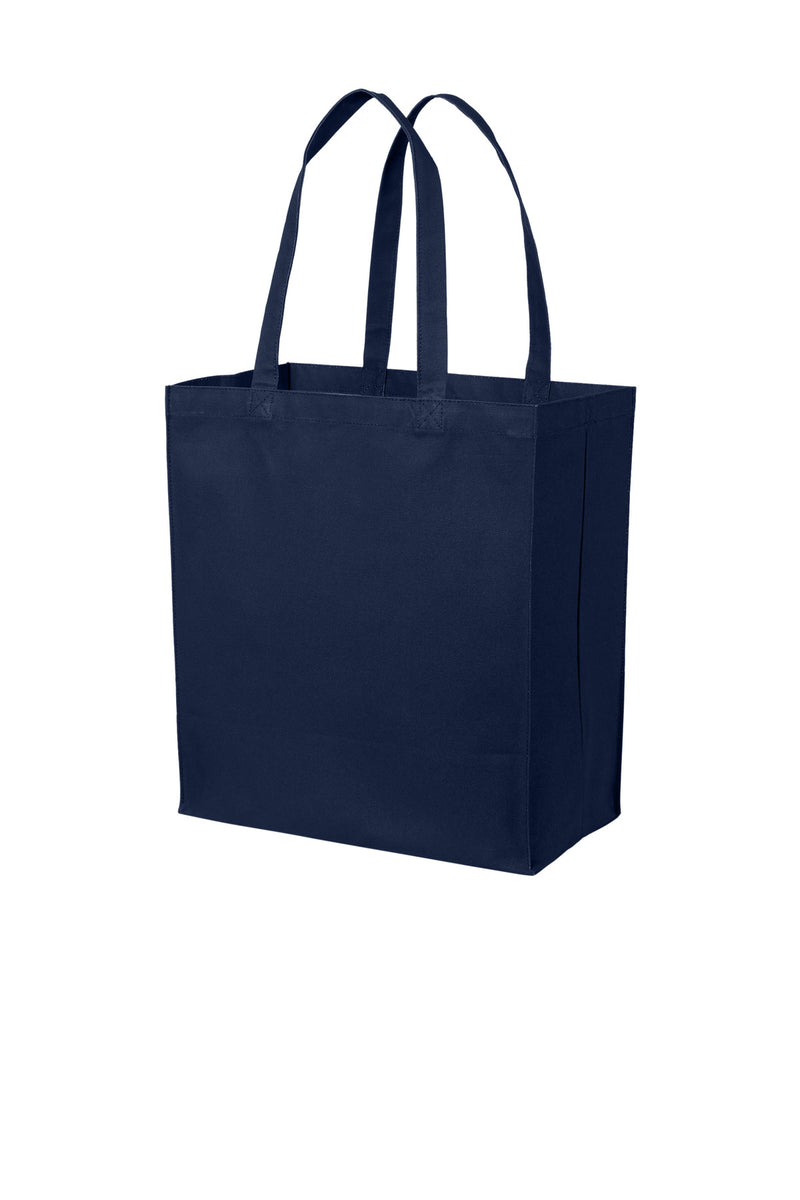 Port Authority Cotton Canvas Over-the-Shoulder Tote - River Blue Navy