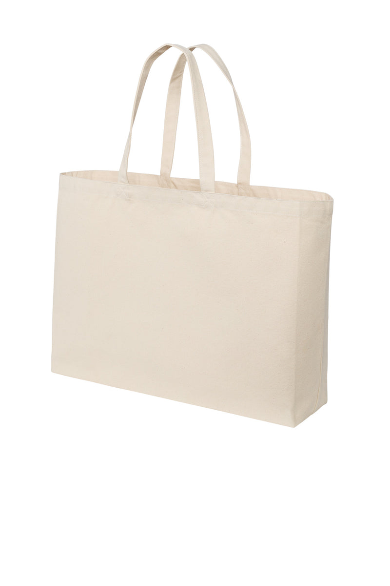 Port Authority Cotton Canvas Jumbo Tote - Natural