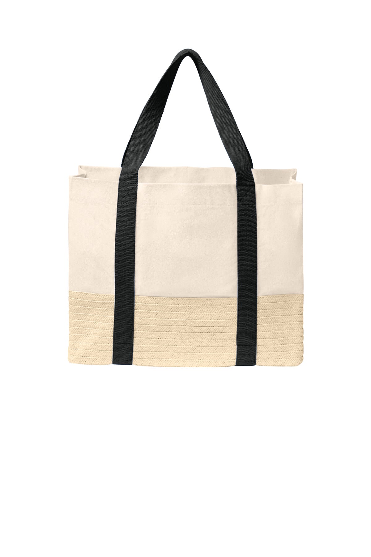 Port Authority Straw Market Tote - Deep Black