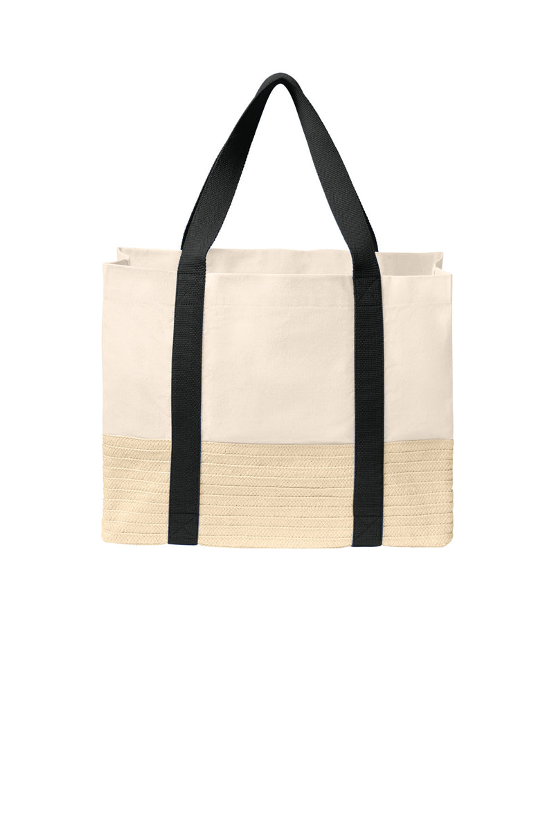 Port Authority Straw Market Tote - Deep Black