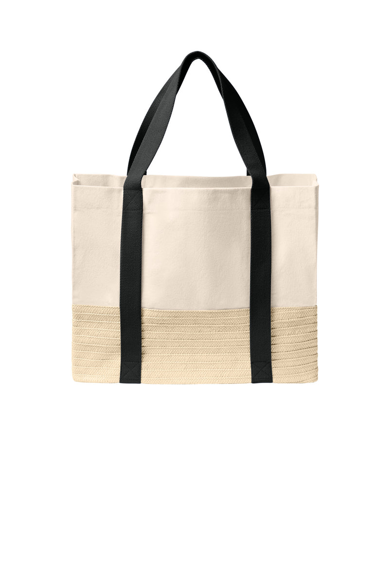 Port Authority Straw Market Tote - Deep Black