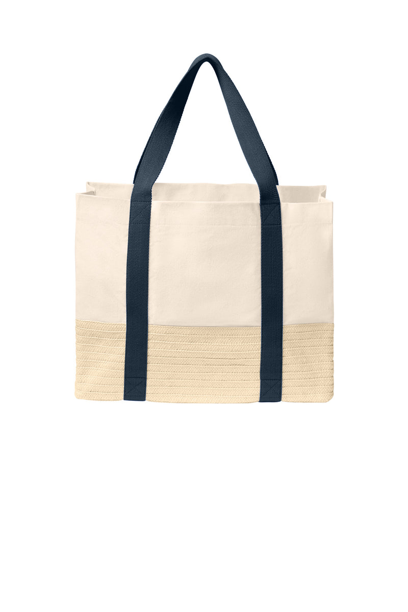 Port Authority Straw Market Tote - River Blue Navy