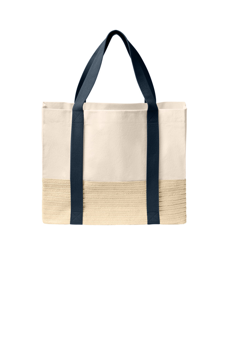 Port Authority Straw Market Tote - River Blue Navy