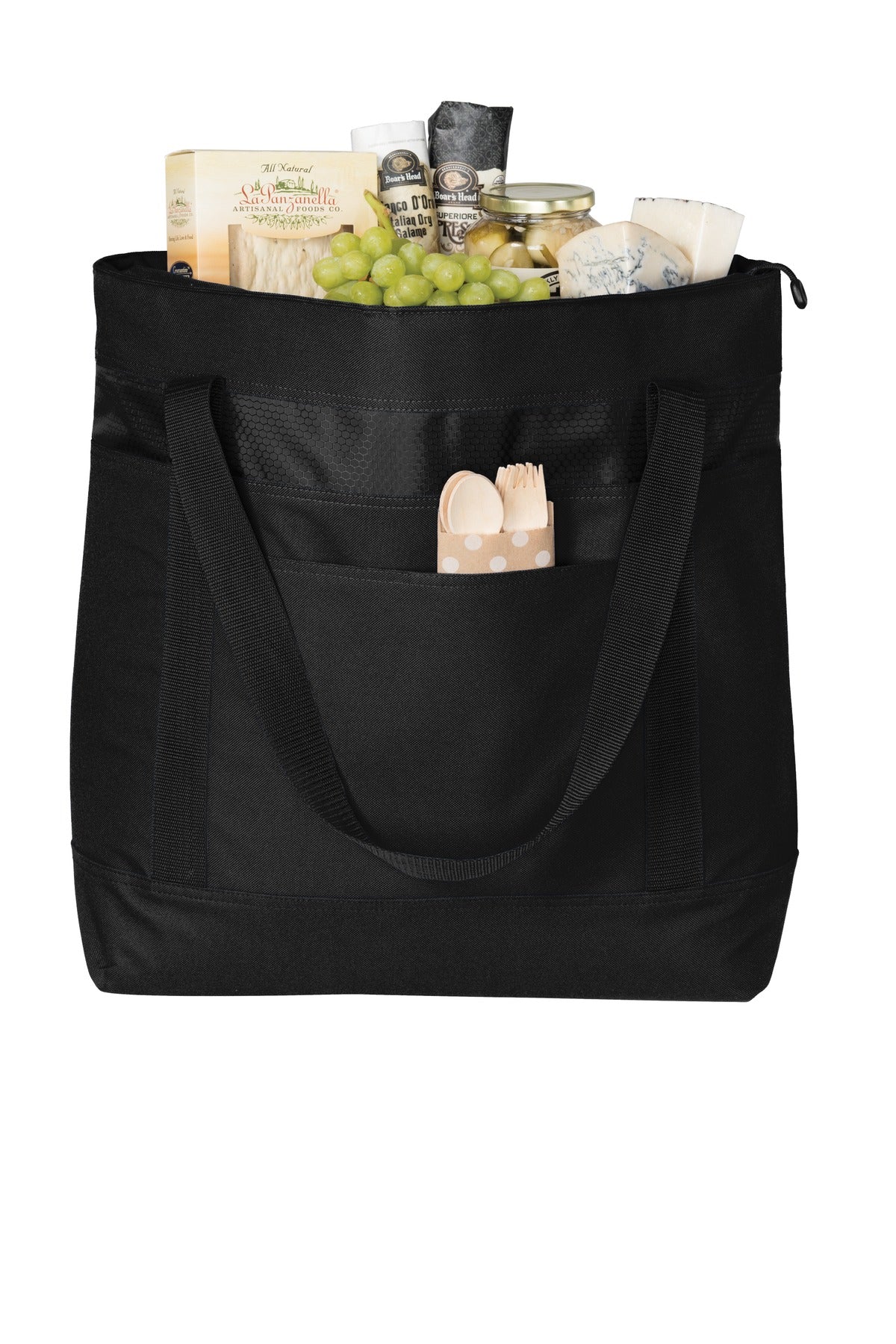 Port Authority Large Tote Cooler - Black/ Black