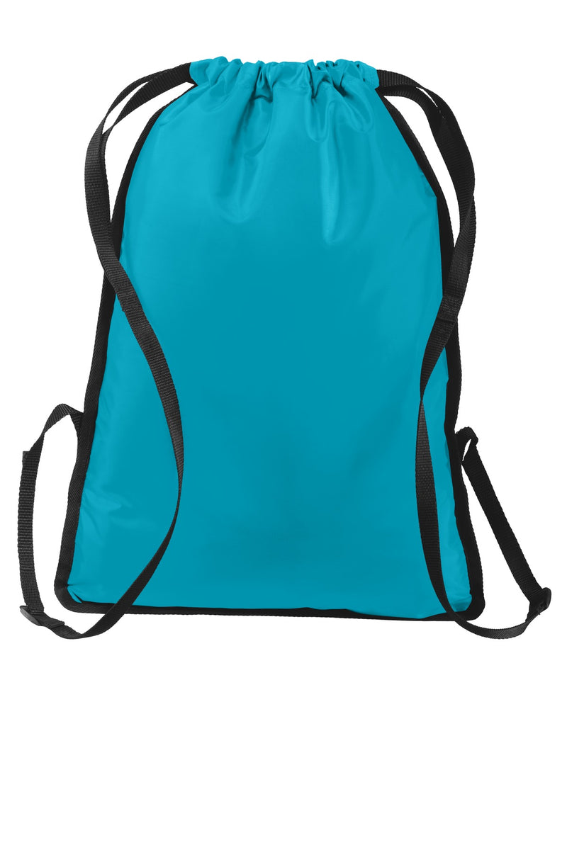 Port Authority Zip-It Cinch Pack - Tropic Blue/ Black