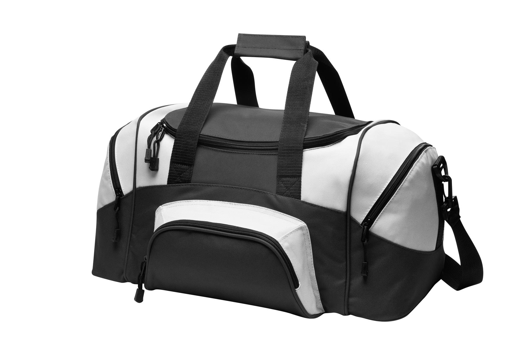 Port Authority - Small Colorblock Sport Duffel - Black/ Grey