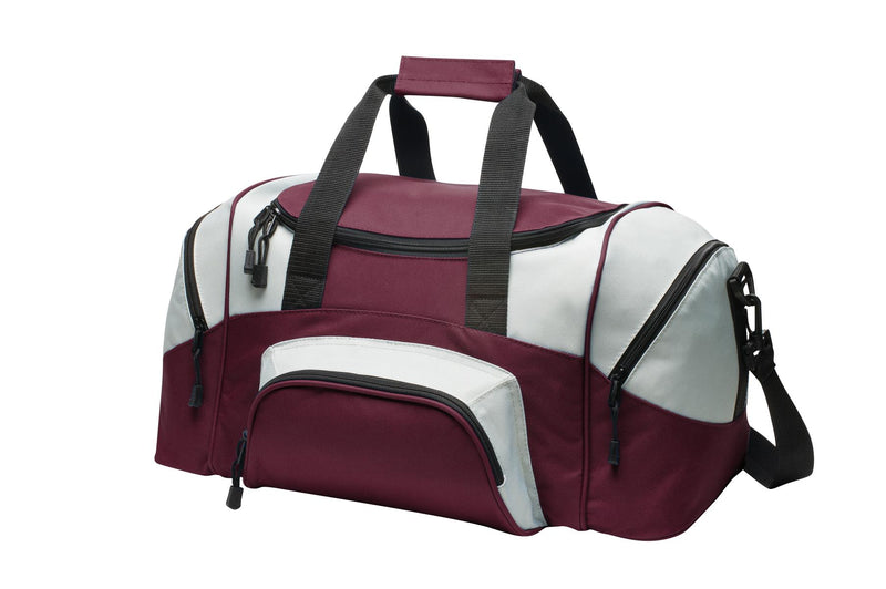 Port Authority - Small Colorblock Sport Duffel - Maroon/ Grey