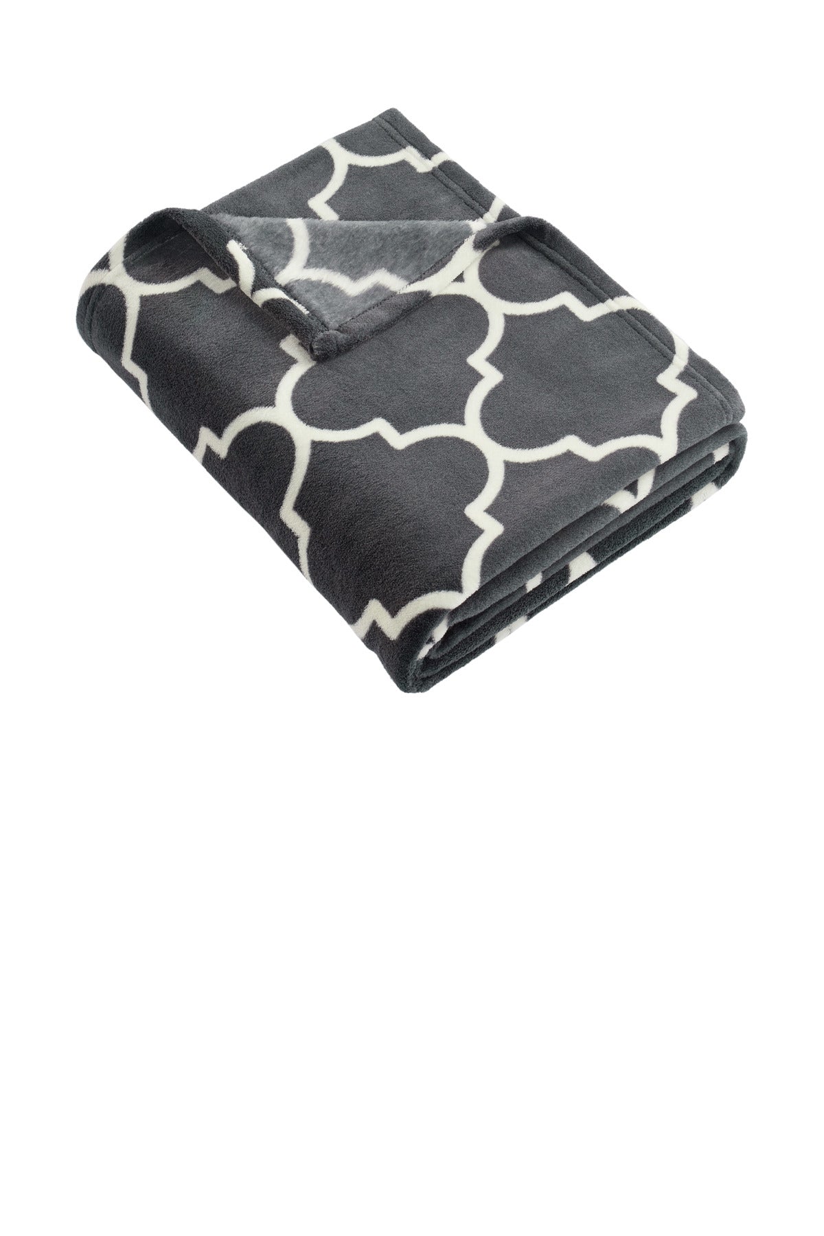 Port Authority   Ultra Plush Blanket - Graphite/ Quatrefoil