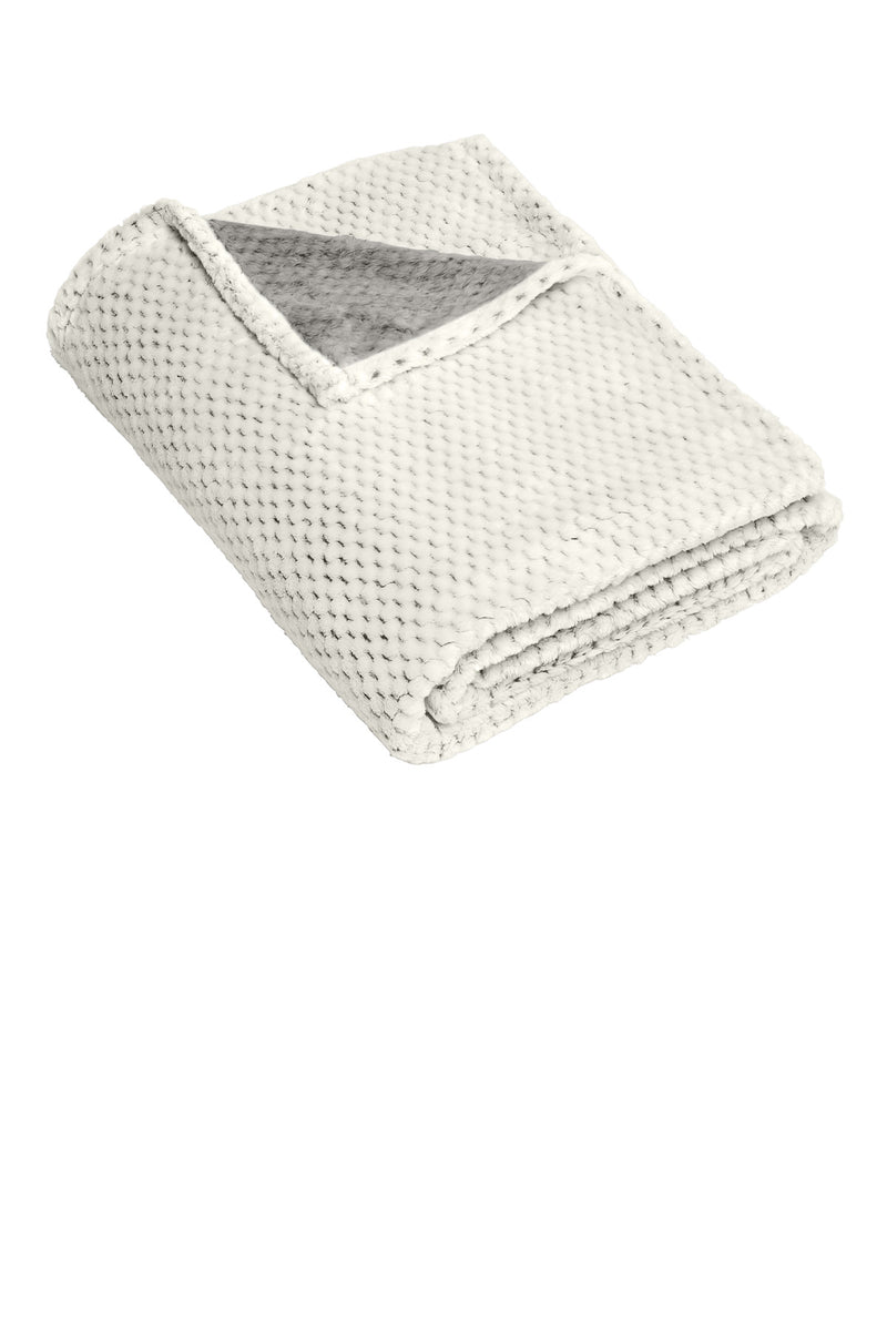 Port Authority  Plush Texture Blanket - Dark Chocolate Brown