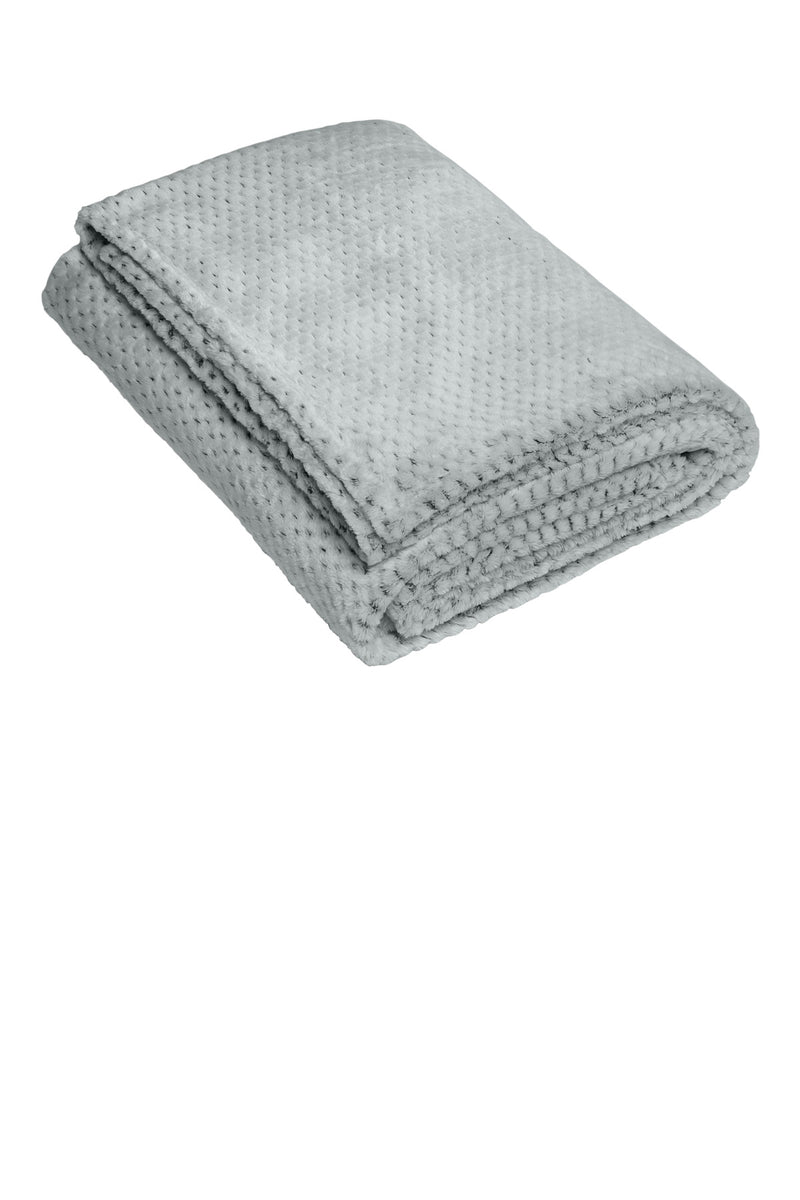 Port Authority  Plush Texture Blanket - Shadow Grey