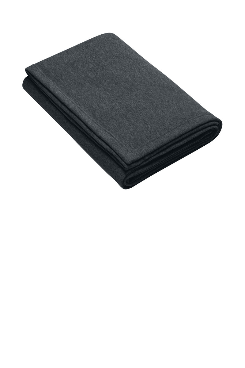 Port & Co Core Fleece Sweatshirt Blanket - Dark Heather Grey
