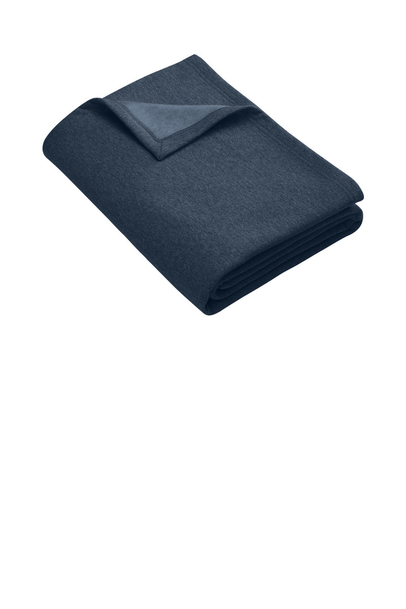 Port & Co Core Fleece Sweatshirt Blanket - Heather Navy