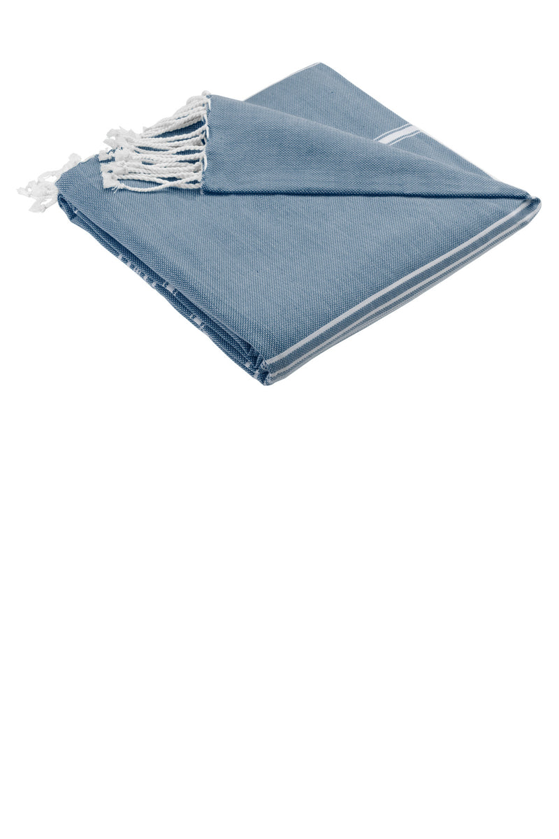 Port Authority Cali Throw - Aegean Blue/ White
