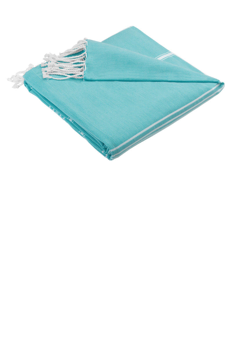 Port Authority Cali Throw - Aquamarine/ White