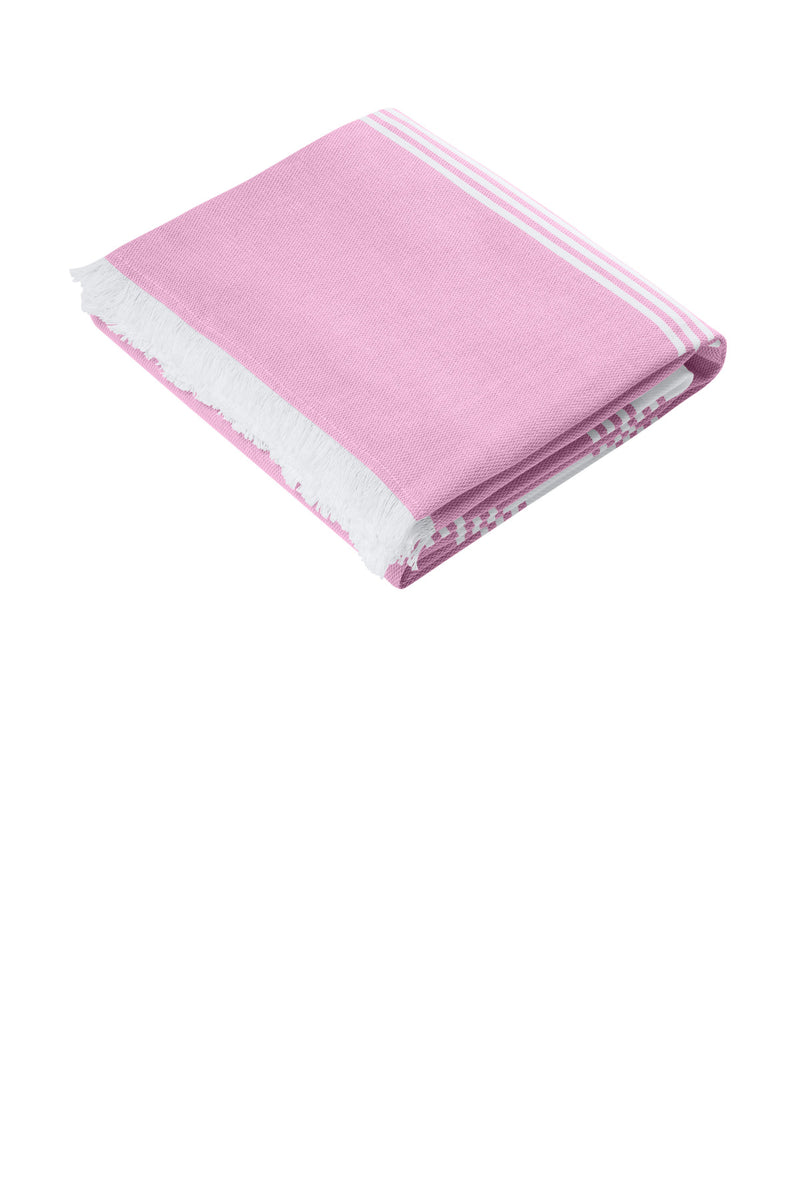 Port Authority Beach Throw - Awareness Pink/ White