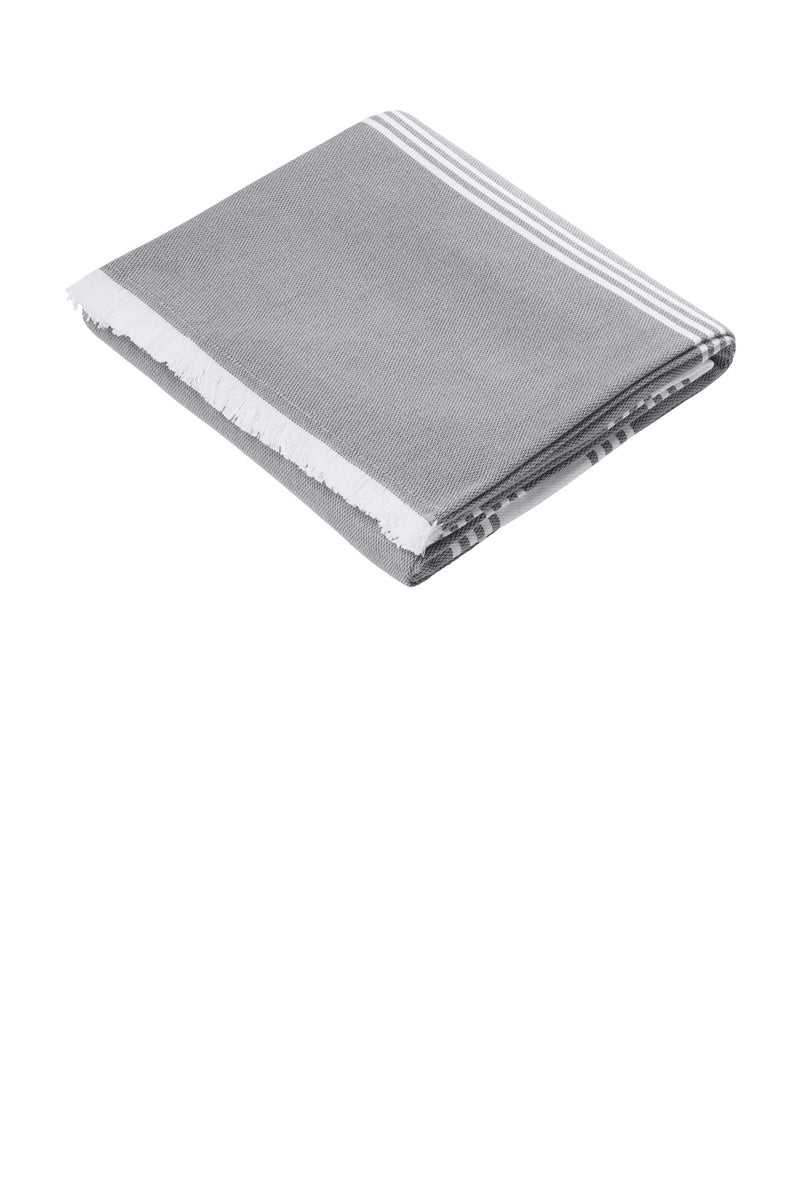 Port Authority Beach Throw - Sterling Grey/ White